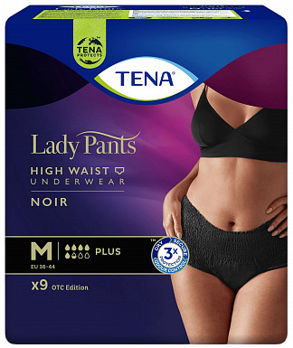 ТЕНА Lady Pants Plus Noir Впитывающие трусы, M - фото № 1